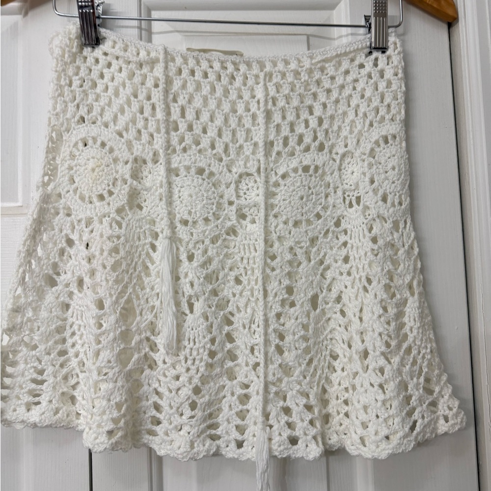 La Comet | Knitted cream skirt